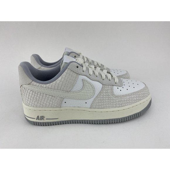 Nike Air Force 1 07 White Python Women's Sneakers Shoes Grey Snake DX2678 100 - Picture 7 of 12